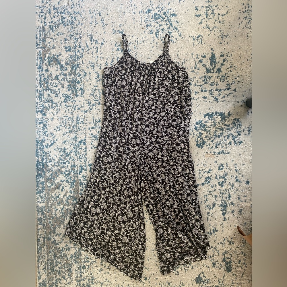 NWT Black Floral Jumpsuit